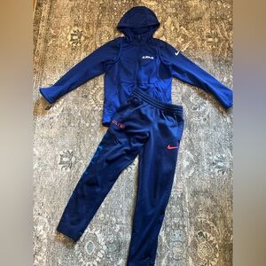 Nike Kids Blue Hoodie and Sweatpants Set